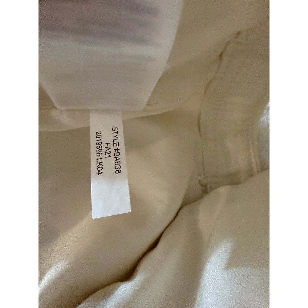 J. Crew Ribbed‎ Corduroy Mini Skirt Ivory Cream Off-White size 10